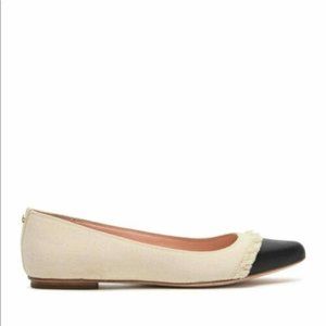 Kate Spade Nelly Ballet Flats Natural/Black Size 7.5